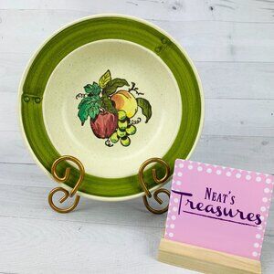 Vintage Metlox Poppytrail Vernon PROVINCIAL FRUIT GREEN 8.5"  Rim Soup Bowl